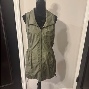 Cotton On Utility Cargo Mini Dress Olive Green Size 8